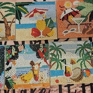 Colorful Beaded Coasters Set